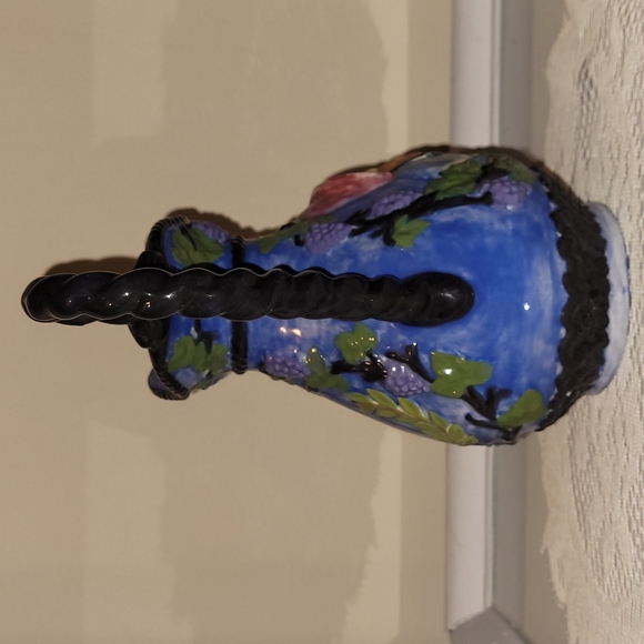 Vintage Hand Painted Pitcher Man & Grapes - Picture 7 of 16